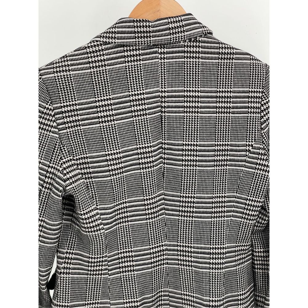 Elie Tahari Blazer Women's Size 6 Houndstooth Black White - Picture 9 of 14
